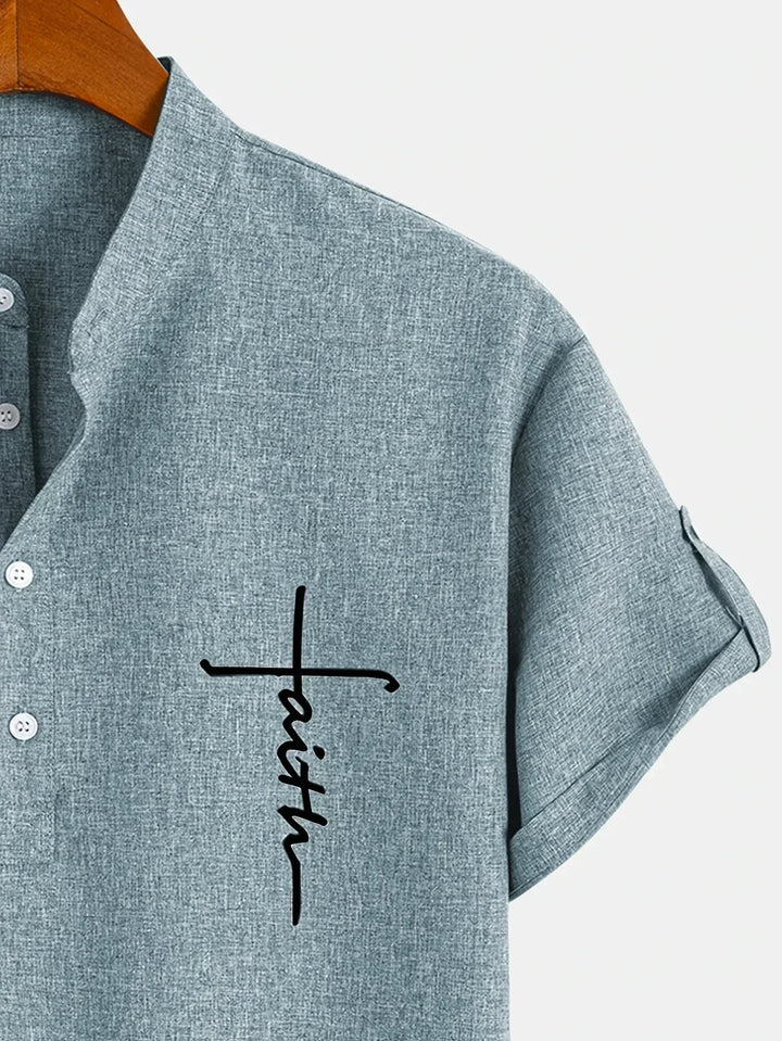 Harlan - Camisa texturizada de cuello alto