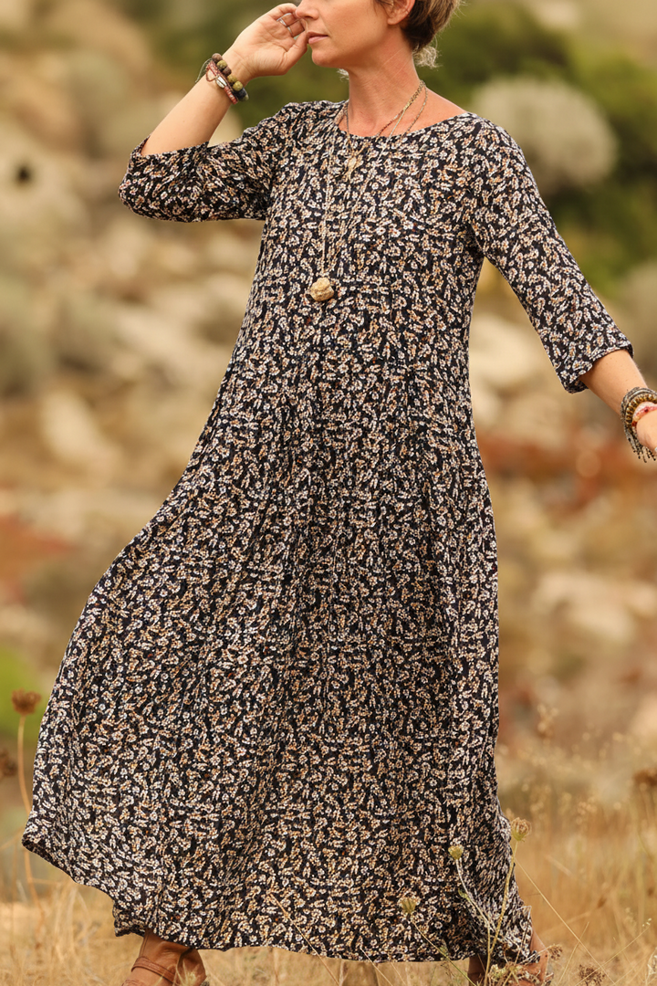 Griselda - Vestido largo plisado casual