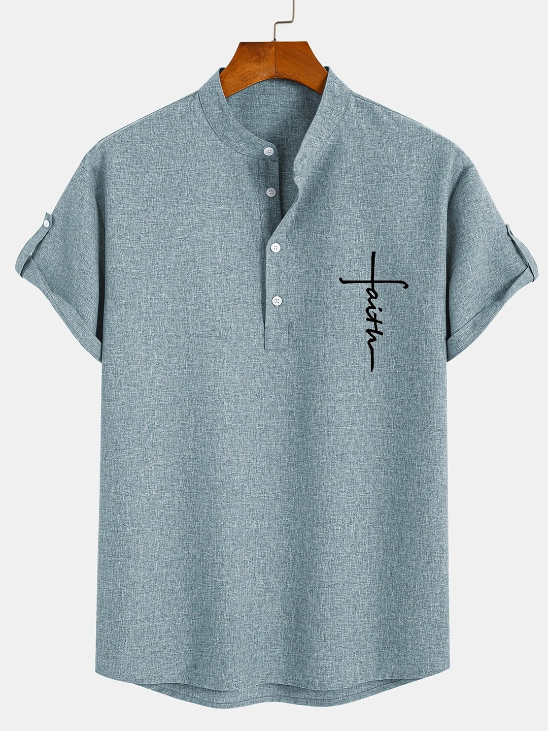 Harlan - Camisa texturizada de cuello alto