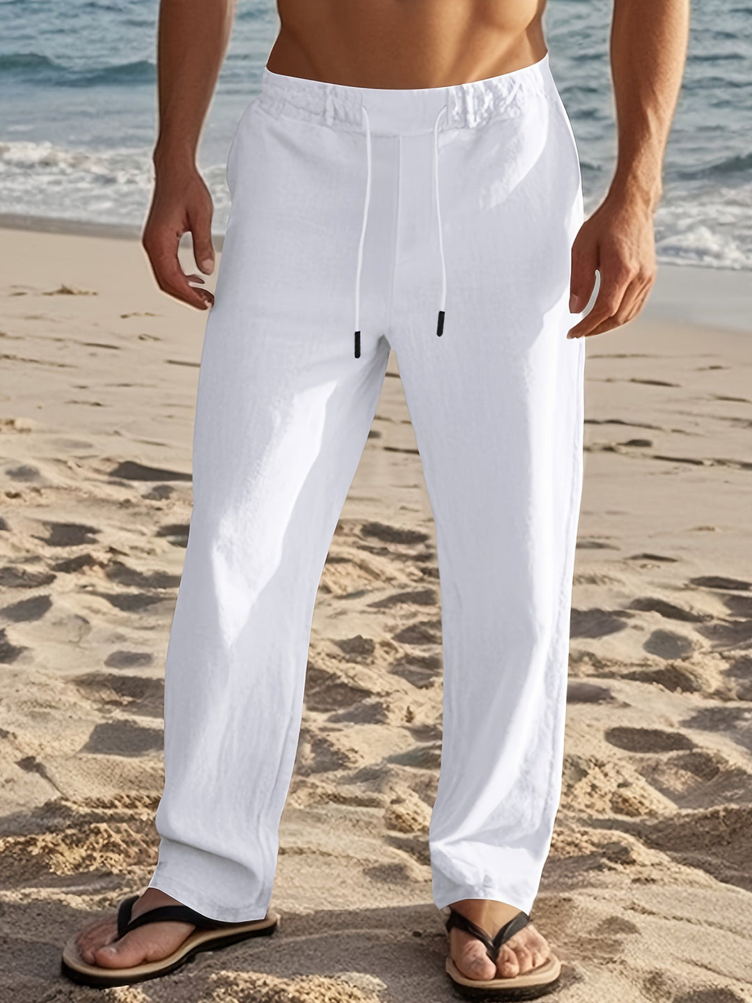 Wilfred - Pantalones de lino de corte relajado