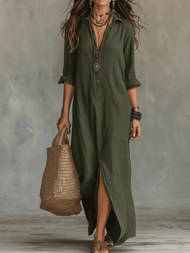 Dena - Maxivestido de lino premium