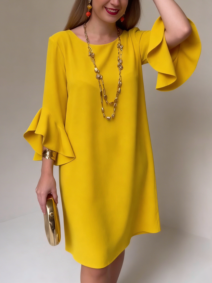 Hilaria - Minivestido con olanes en las mangas