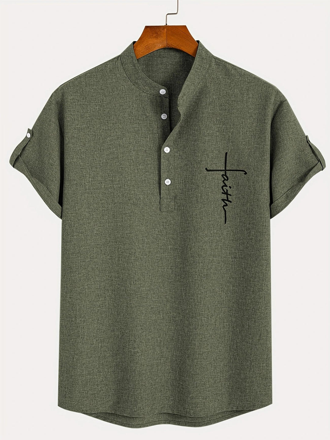 Harlan - Camisa texturizada de cuello alto