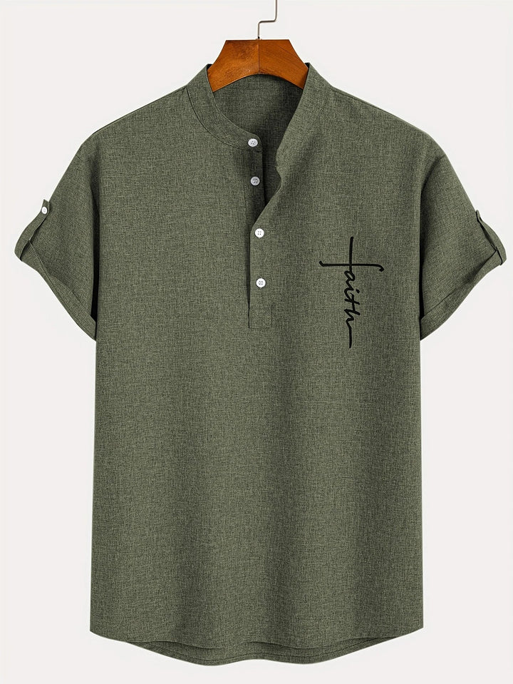 Harlan - Camisa texturizada de cuello alto