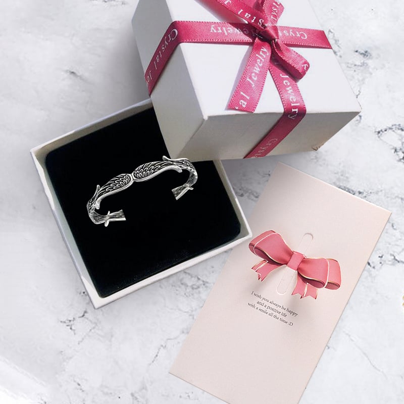 Raveya - Pulsera con ala de ángel pulida