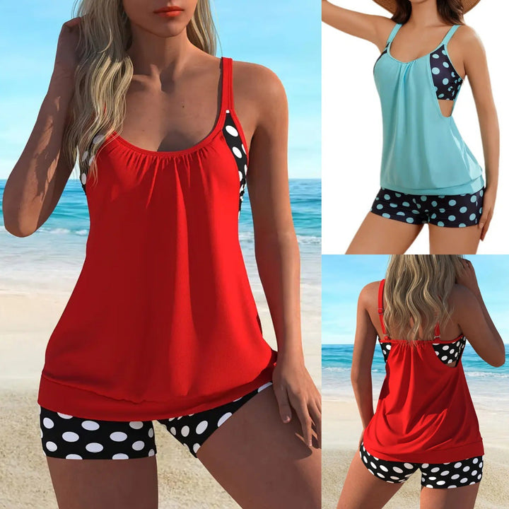 Celandine - Conjunto de bikini retro de secado rápido con estampado de lunares