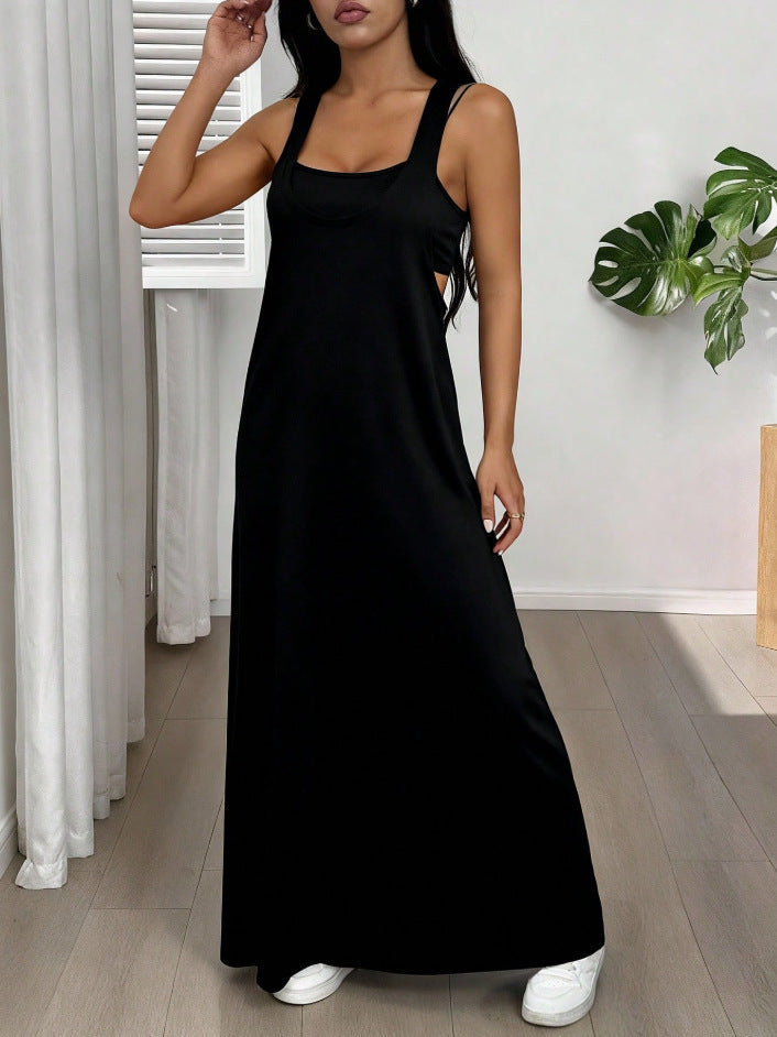 Evania - Maxivestido de dos piezas con capas