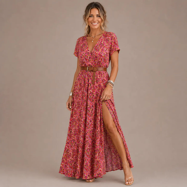 Helisara - Vestido largo boho fresco