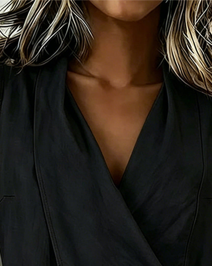 Farren - Blusa cruzada sin mangas