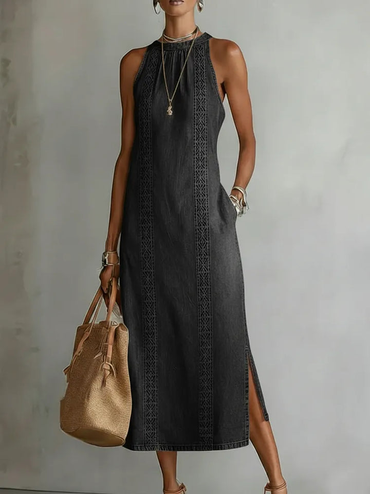 Lilias - Vestido vintage de tacto suave
