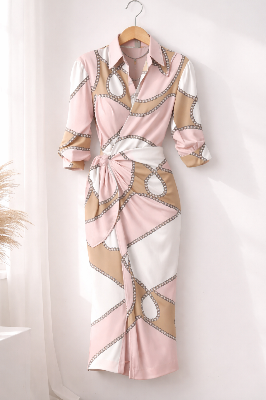 Saria - Vestido maxi estampado de tacto suave