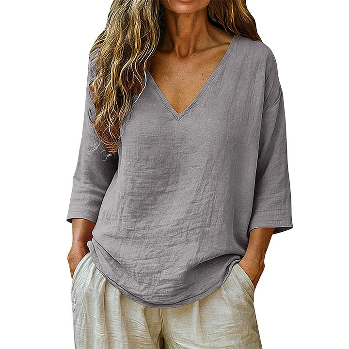 Rhianna - Blusa elegante con escote en V
