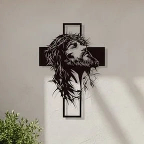 Vearin - Cruz decorativa de Jesús para pared