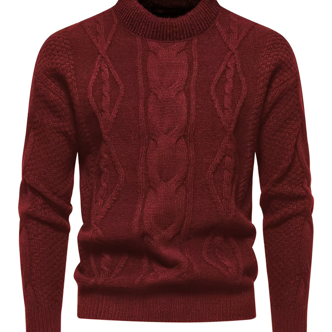Kael - Suéter de punto trenzado con cuello semi alto