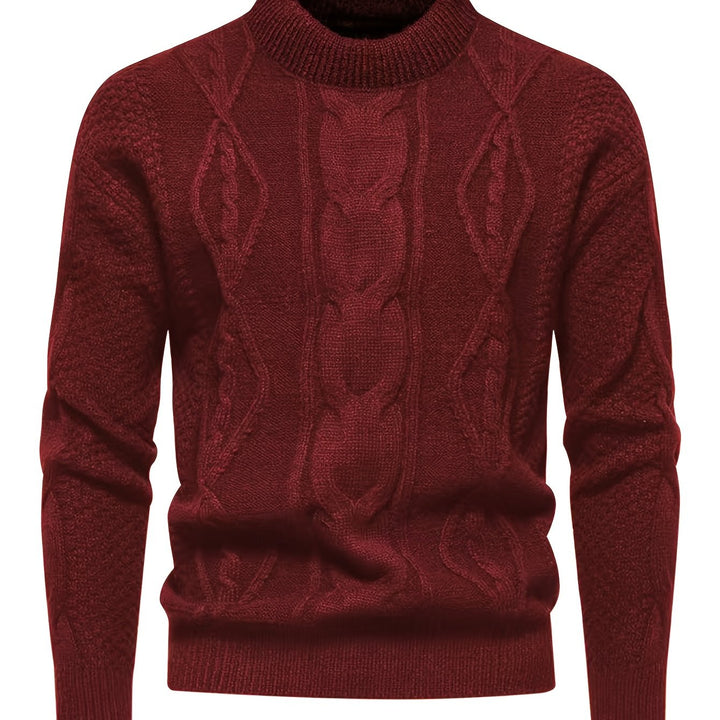 Kael - Suéter de punto trenzado con cuello semi alto