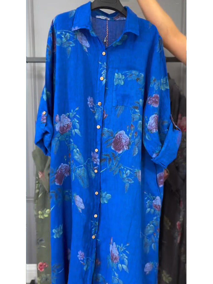 Jovie - Vestido camisero de lino premium