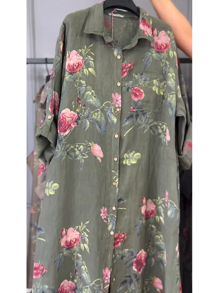 Jovie - Vestido camisero de lino premium