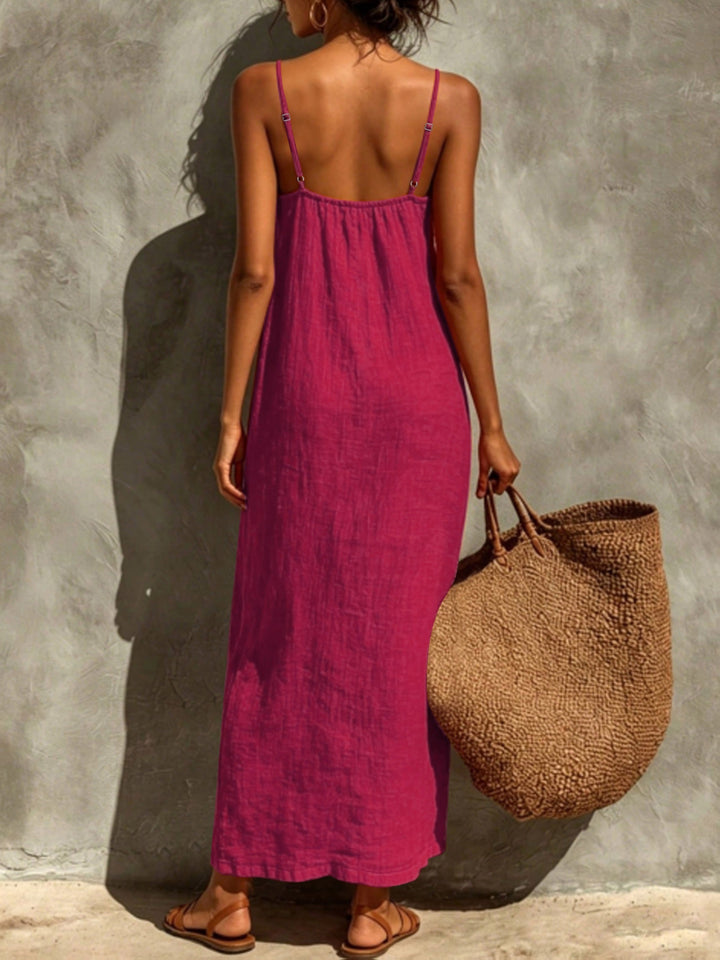 Ismeralda - Vestido maxi ligero de tirantes