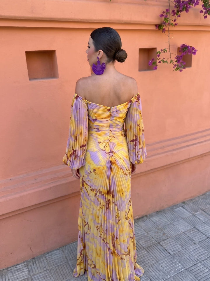 Avalora - Vestido maxi floral elegante