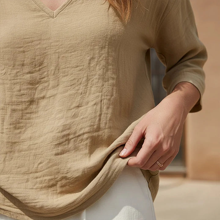 Rhianna - Blusa elegante con escote en V