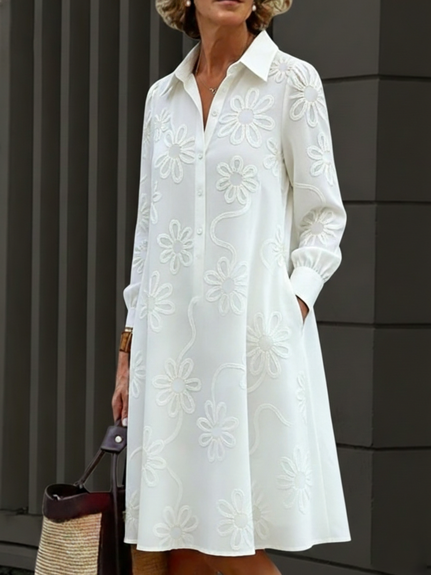 Sirelin - Vestido Camisero Midi de Tacto Suave