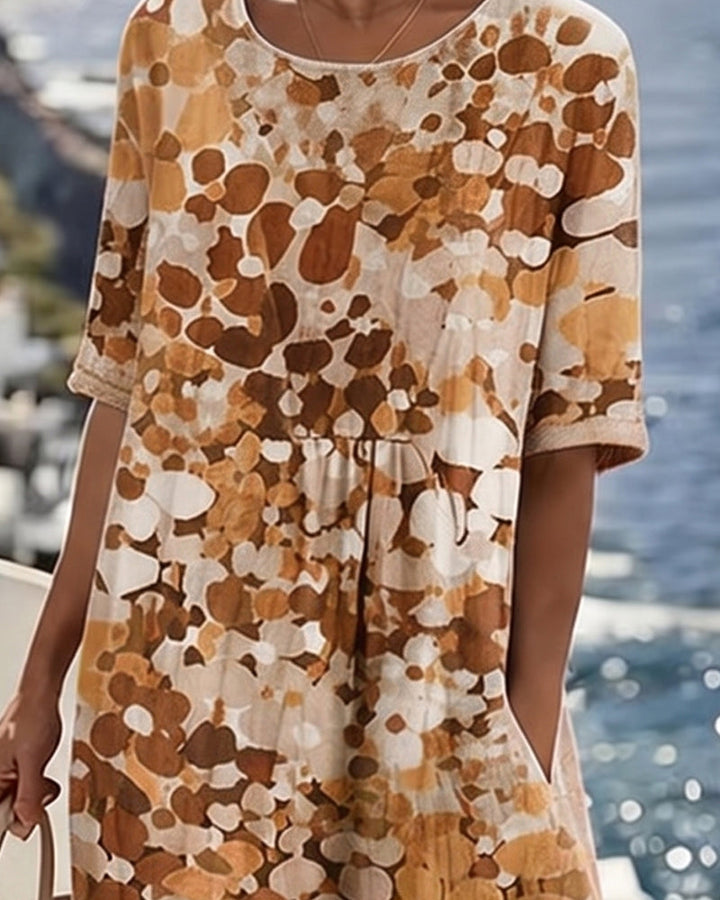 Adria - Vestido midi de corte en A de tacto suave