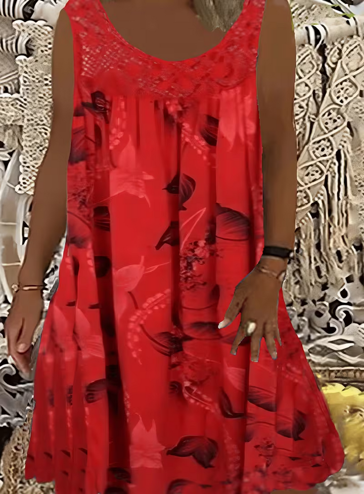 Ariadne - Vestido de silueta recta con estampado floral elegante