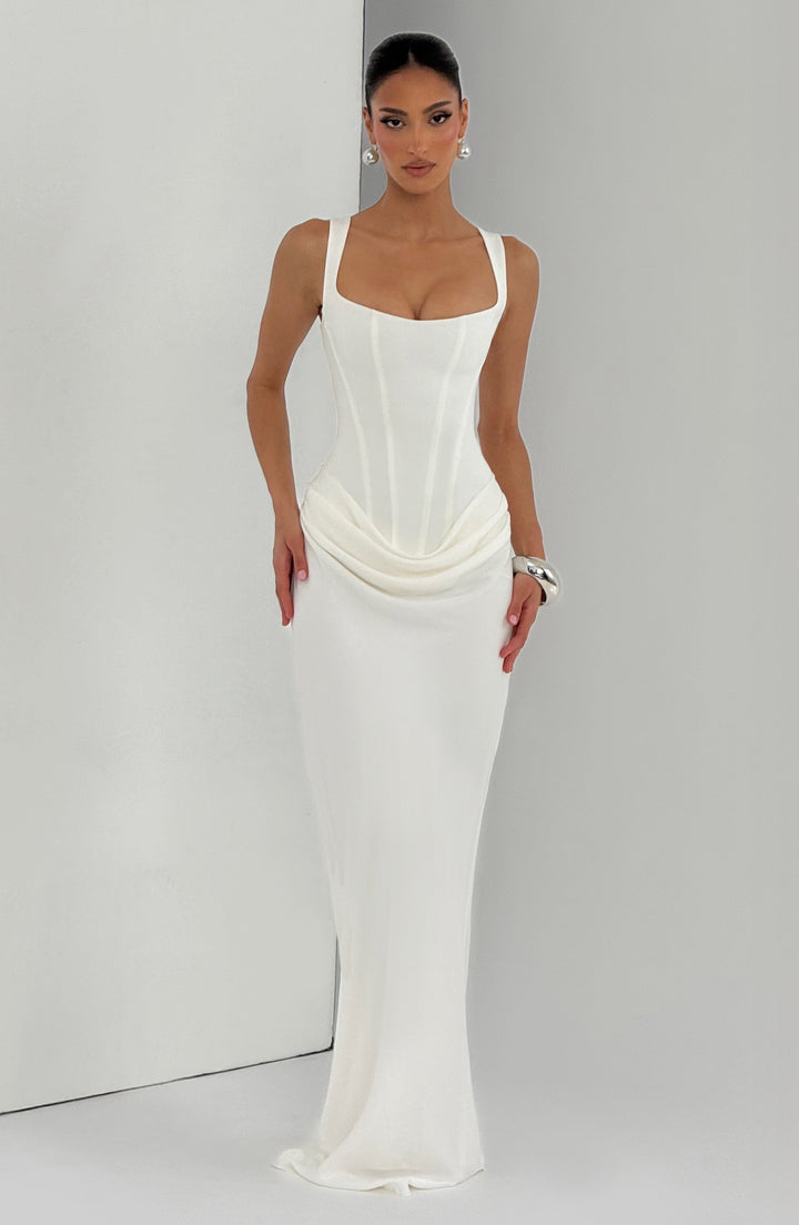 Naomi - Vestido maxi satinado