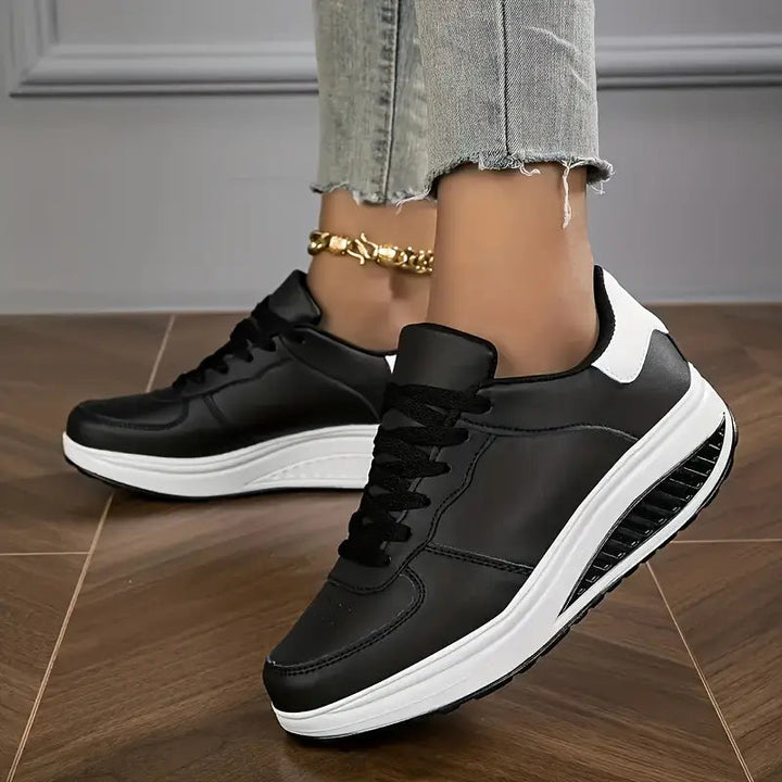 Sable - Tenis de plataforma con agujetas estilo casual