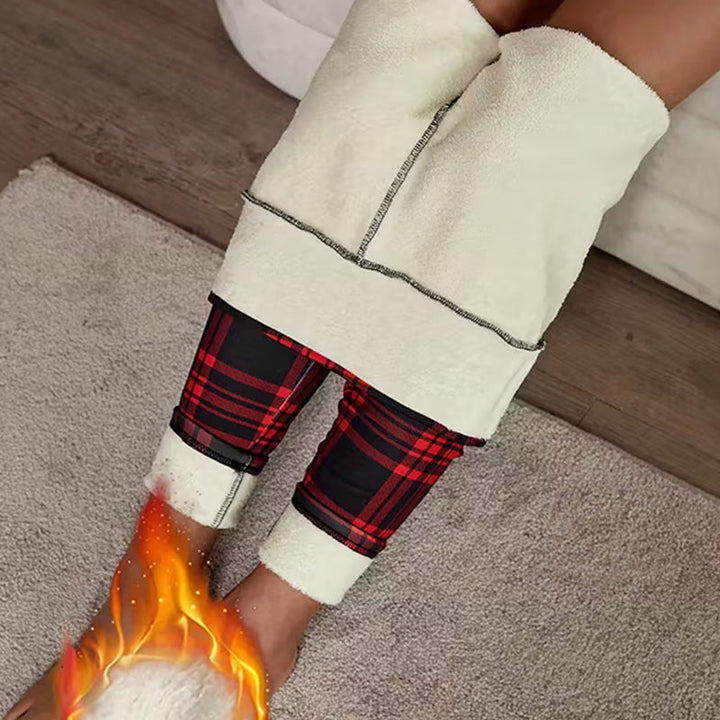 Estelyn - Leggings clásicos a cuadros con elastano
