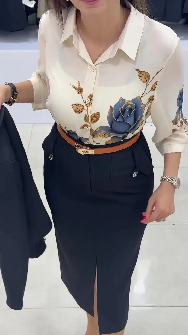 Xavina - Conjunto de blazer y falda hecho a la medida