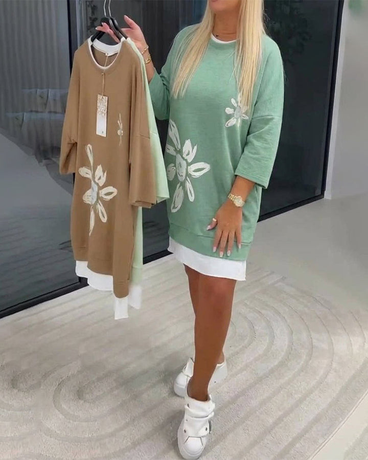 Helia - Vestido tipo sudadera de tacto suave
