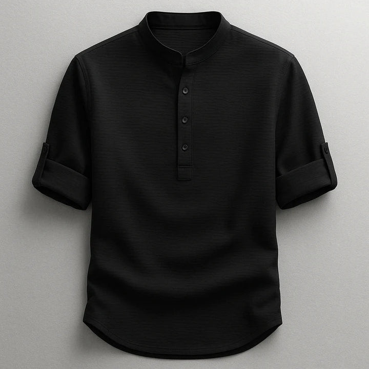 Jarvis - Camiseta Henley texturizada