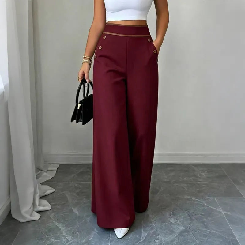 Oriessa - Pantalones estilo marinero de tiro alto