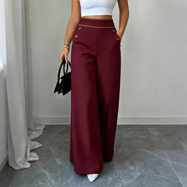 Oriessa - Pantalones estilo marinero de tiro alto