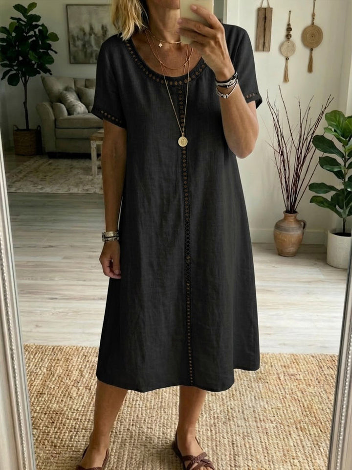 Josslyn - Vestido midi de manga corta