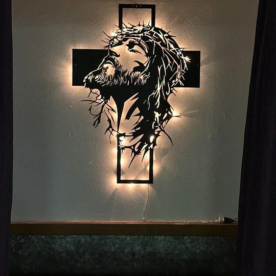 Vearin - Cruz decorativa de Jesús para pared