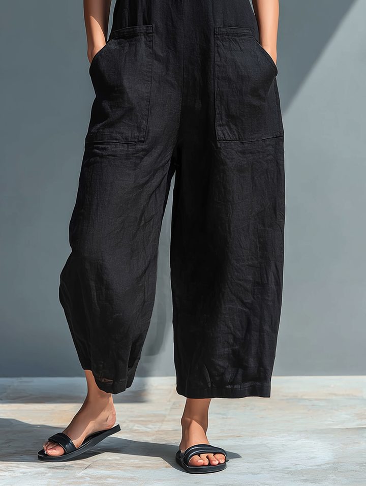 Zeria - Jumpsuit de lino fluido