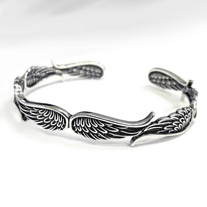 Raveya - Pulsera con ala de ángel pulida