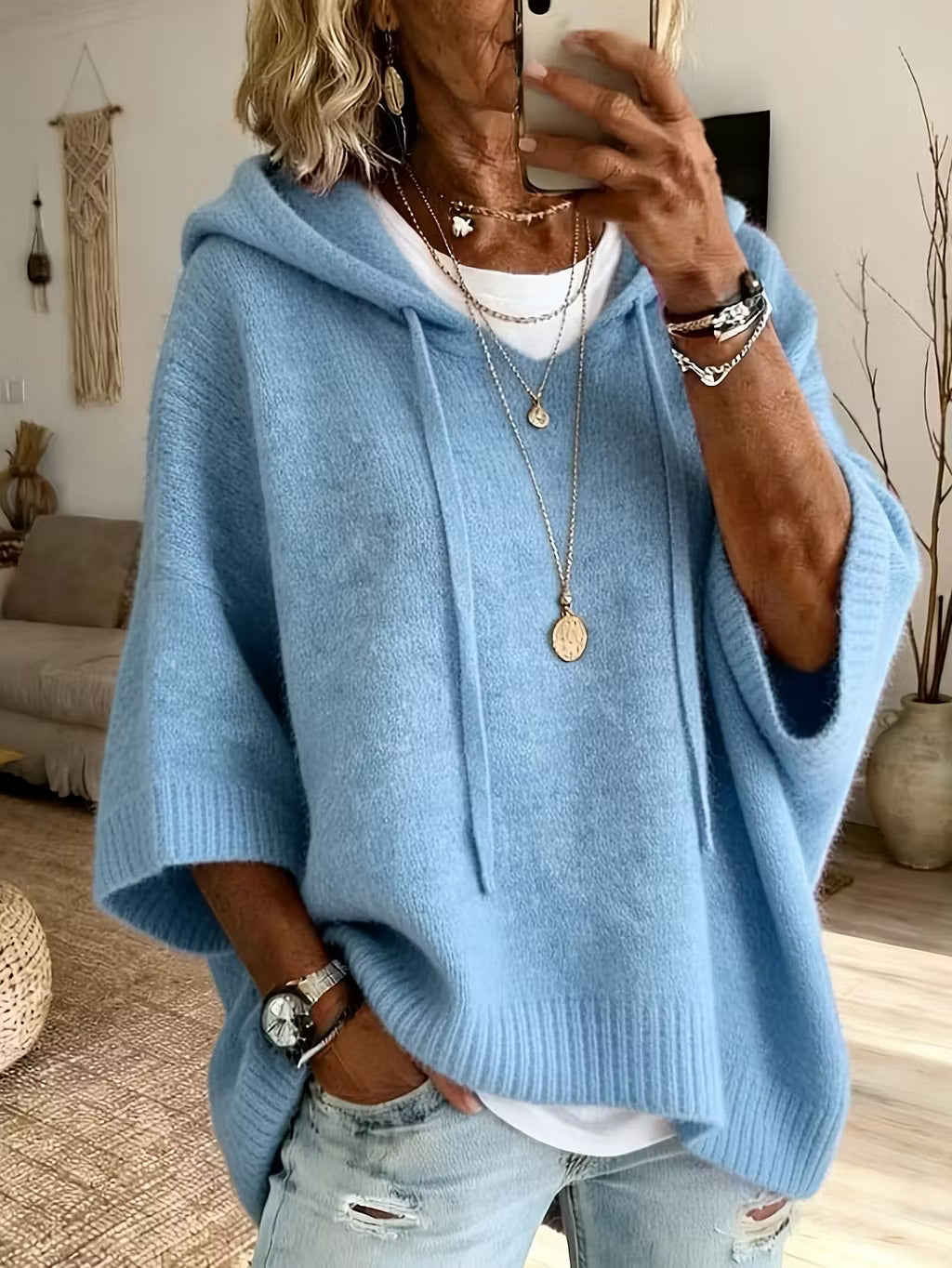 Zoralisse - Sudadera con capucha oversize y abrigadora