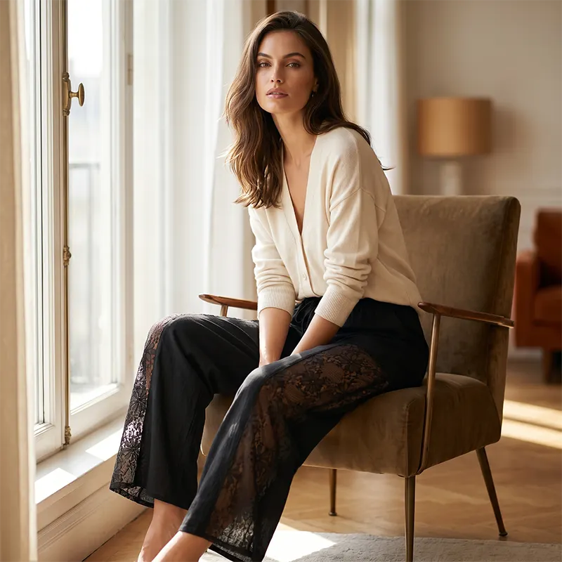 Carlotta - Pantalón de encaje ligero