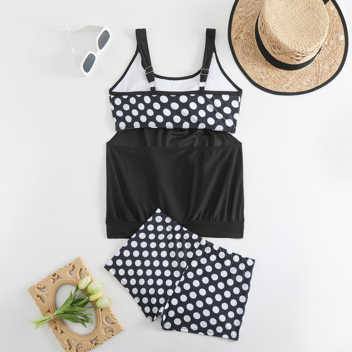 Celandine - Conjunto de bikini retro de secado rápido con estampado de lunares