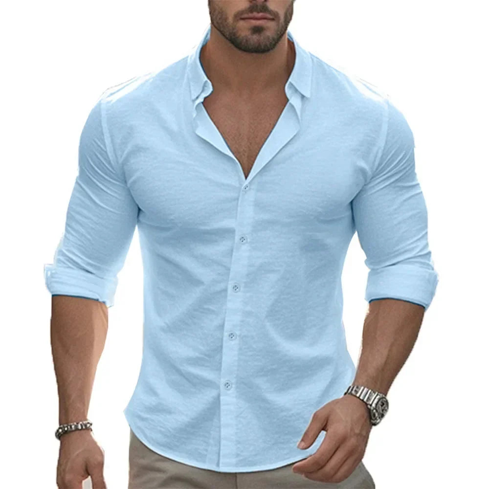 Harcroft - Camisa de lino ligera