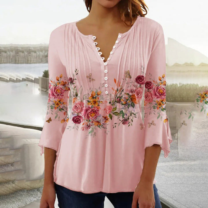 Devika - Blusa con estampado floral