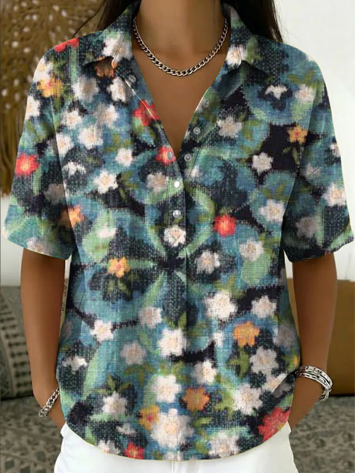Delora - Blusa estampada de tacto suave