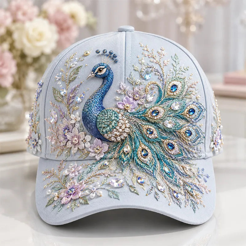 Arlena - Gorra floral con detalle ecuestre