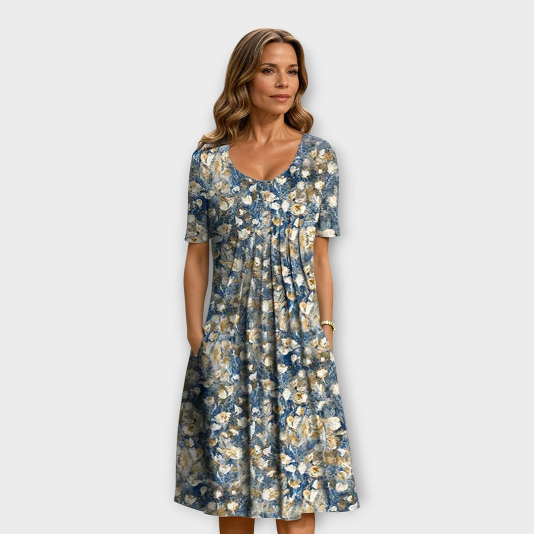 Ailith - Vestido drapeado suave al tacto