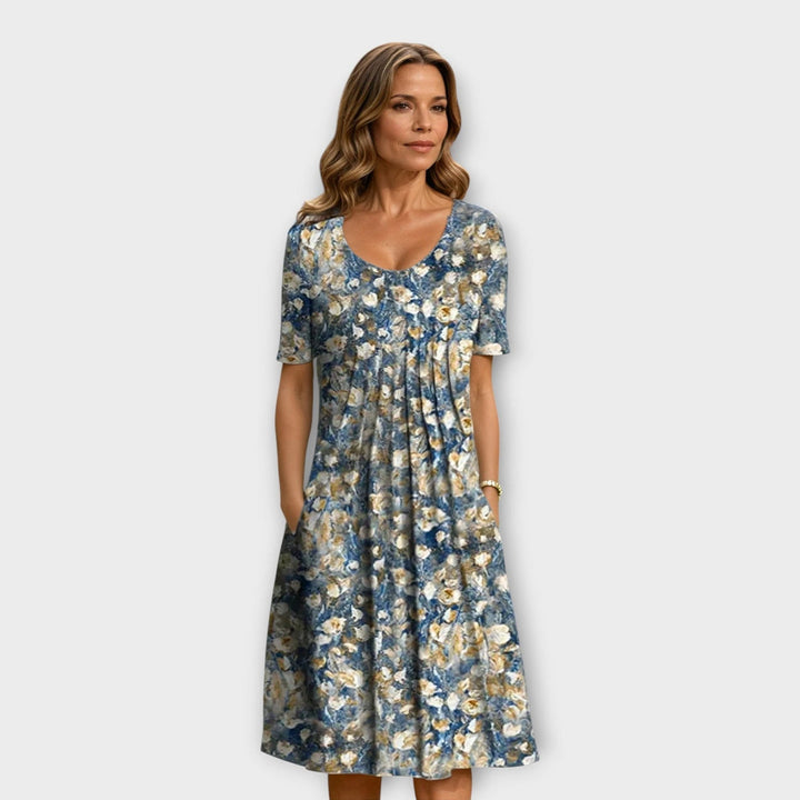 Ailith - Vestido drapeado suave al tacto