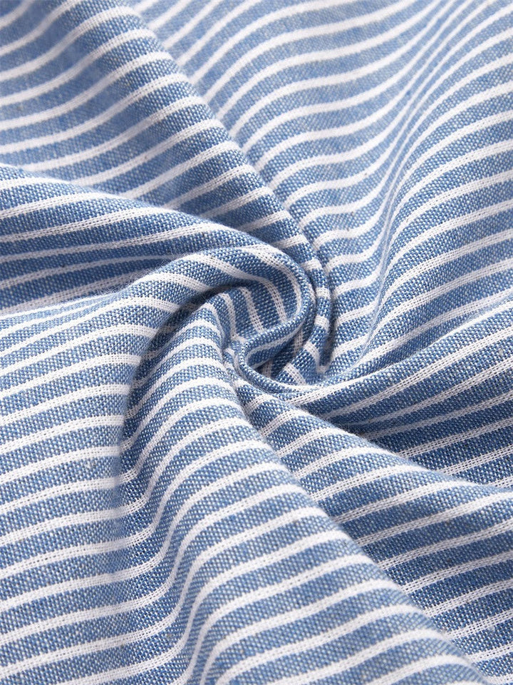 Carmina - Vestido midi a rayas de tacto suave