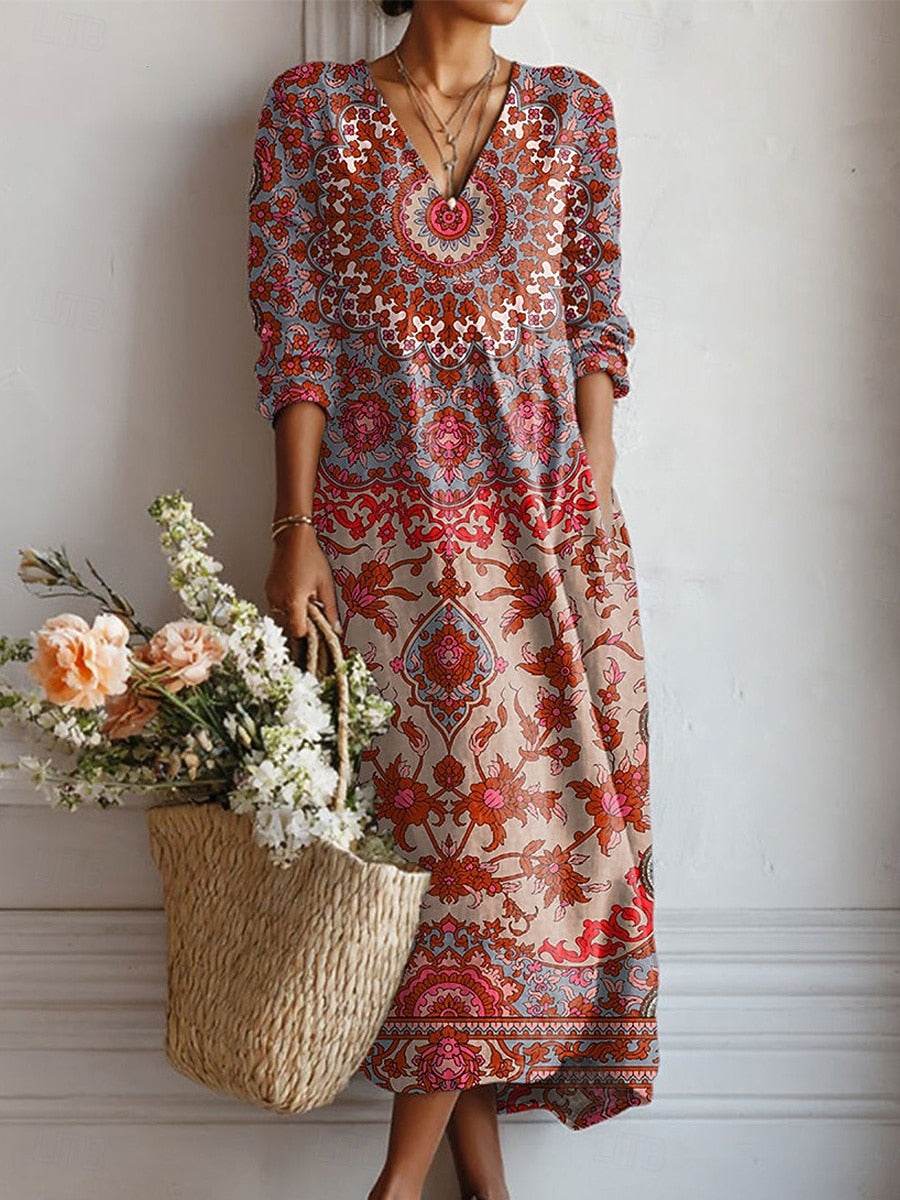 Felicidad - Vestido floral suave al tacto